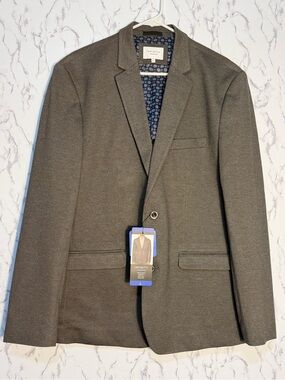 Infinity Men’s Linear Flex Stretch Blazer Sport Coat Brown Size Large NWT